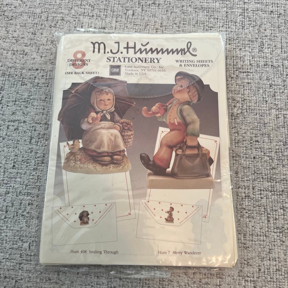 Vintage 1992 MJ Hummel Stationary Set COMPLETE Writing Paper & Envelopes